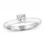 Certified Leo Diamond Artisan Ring 5/8 Carat Diamond 14K White Gold
