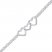 Heart Anklet Sterling Silver 9" Length