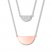 Diamond Layered Necklace 1/6 cttw Sterling Silver/10K Rose Gold