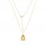 Honeycomb Necklace 10K Yellow Gold 18"