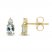 Aquamarine & Diamond Earrings 1/20 ct tw 10K Yellow Gold