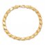 Polished Oval Link Bracelet 10K Yellow Gold 7.5"