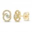 Encircled by Love Diamond Earrings 1/4 ct tw Round-cut 10K Yellow Gold