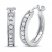 Diamond Hoop Earrings Sterling Silver