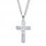 Men's Crucifix Necklace Lord's Prayer Stainless Steel