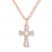 Diamond Cross Necklace 1/6 Carat tw 10K Rose Gold