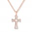 Diamond Cross Necklace 1/6 Carat tw 10K Rose Gold