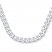 Men's Curb Chain Bracelet 14K White Gold 8.5" Length