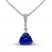 Tanzanite & Diamond Accent Necklace 10K White Gold 18"