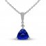 Tanzanite & Diamond Accent Necklace 10K White Gold 18"