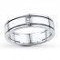 Previously Owned Men's Band 1/15 ct tw Diamond 10K White Gold
