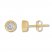 Diamond Solitaire Earrings 1/4 ct tw Round-cut 10K Yellow Gold
