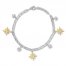 Diamond Star Bracelet 1/4 ct tw Sterling Silver/10K Yellow Gold