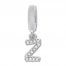 True Definition Letter Z Initial Charm 1/20 ct tw Diamonds Sterling Silver