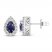 Blue & White Lab-Created Sapphire Earrings Sterling Silver