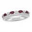 Neil Lane Ruby Anniversary Ring 3/8 ct tw Diamonds 14K White Gold