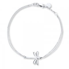 Dragonfly Bracelet Sterling Silver 7.5" Length