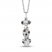 Disney Treasures 101 Dalmatians Necklace 1/10 ct tw Black and White Diamonds Sterling Silver/10K Rose Gold