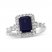 Lab-Created Blue Sapphire & Lab-Created White Sapphire Ring Sterling Silver