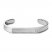 Bulova Open Cuff Bracelet 1/10 ct tw Diamonds Stainless Steel 6.9""