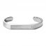 Bulova Open Cuff Bracelet 1/10 ct tw Diamonds Stainless Steel 6.9""