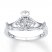 Claddagh Ring 1/10 ct tw Diamonds Sterling Silver