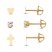 Children's Earring Set Cubic Zirconia 14K Yellow Gold