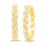 Circle of Gratitude Diamond Hoop Earrings 1/5 ct tw Round-cut 10K Yellow Gold