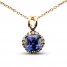 Le Vian Chocolatier Tanzanite Necklace 1/10 ct tw Diamonds 14K Strawberry Gold 20"