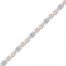 Mom Infinity Bracelet 1/10 ct tw Sterling Silver/10K Rose Gold