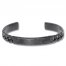 Men's Bangle Cuff Bracelet Black Ion-Plated Stainless Steel