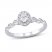 Diamond Engagement Ring 1/3 ct tw Oval/Round 10K White Gold
