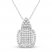 Diamond Fashion Necklace 1/4 ct tw Round-cut 10K White Gold 18"