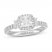 Neil Lane Premier Diamond Engagement Ring 1-1/2 ct tw Princess/Round/Baguette 14K White Gold