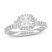 Neil Lane Premier Diamond Engagement Ring 1-1/2 ct tw Princess/Round/Baguette 14K White Gold