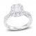 Diamond Engagement Ring 1-1/2 ct tw Radiant/Round 18K White Gold