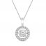 Unstoppable Love Necklace 1 ct tw 10K White Gold 19"