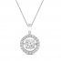 Unstoppable Love Necklace 1 ct tw 10K White Gold 19"