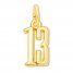 Number 13 Charm 14K Yellow Gold