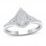 Diamond Engagement Ring 1/4 ct tw Round-cut 10K White Gold