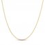 Men's Solid Curb Chain Necklace 14K Yellow Gold 20"