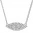 Diamond Geometric Necklace 1/4 ct tw Round-cut 10K White Gold