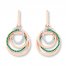 Lab-Created Emerald Earrings 1/15 ct tw Diamonds 10K Rose Gold