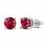 Lab-Created Ruby Stud Earrings Sterling Silver