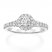 Tolkowsky Engagement Ring 5/8 ct tw Diamonds 14K White Gold