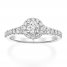 Tolkowsky Engagement Ring 5/8 ct tw Diamonds 14K White Gold