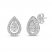 Diamond Pear Stud Earrings 1/2 ct tw Round-cut Sterling Silver