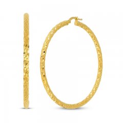 Hoop Earrings 14K Yellow Gold 50mm