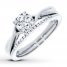 Diamond Bridal Set 1/3 ct tw Round-cut 10K White Gold