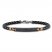 Men's Bar Bracelet Stainless Steel/Black & Rose Ion-Plating 8"